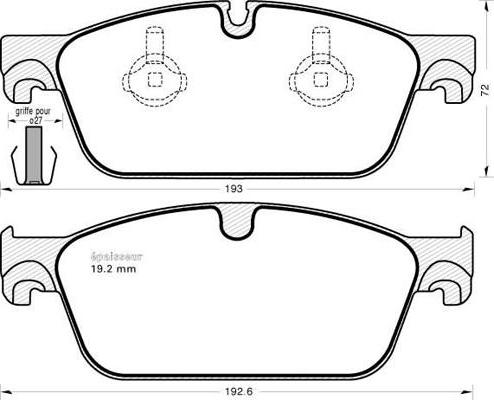 EUROREPAR A411000314 - Set placute frana,frana disc allinparts.ro