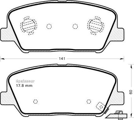 4U 37555HY - Set placute frana,frana disc allinparts.ro
