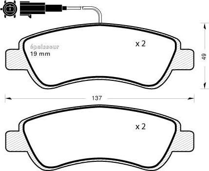 4U 22739PU - Set placute frana,frana disc allinparts.ro
