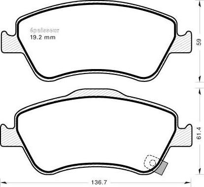 AISIN SN108P - Set placute frana,frana disc - allinparts.ro