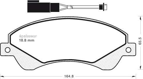 Akebono AN-4488WKA - Set placute frana,frana disc - allinparts.ro