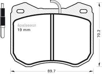 COGEFA 742.5024B - Set placute frana,frana disc allinparts.ro