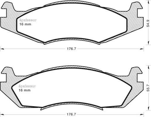 BENDIX 511733 - Set placute frana,frana disc allinparts.ro