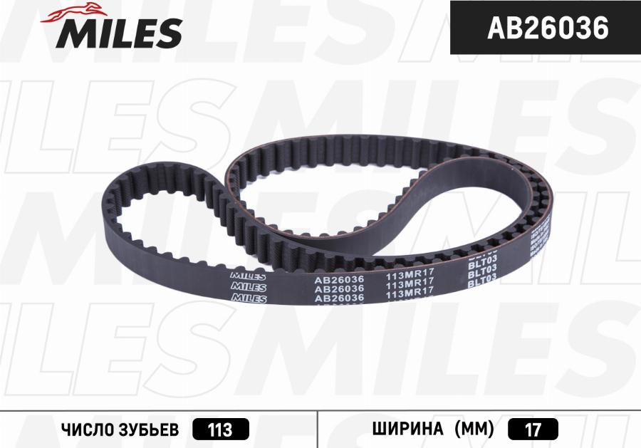 Miles AB26036 - Curea de distributie allinparts.ro