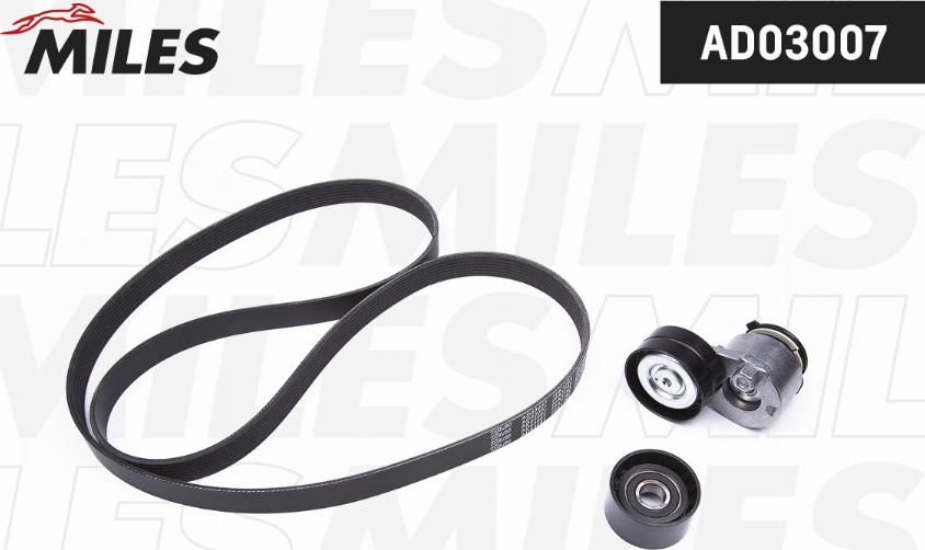 Miles AD03007 - Set curea transmisie cu caneluri allinparts.ro