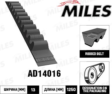Miles AD14016 - Curea transmisie - allinparts.ro