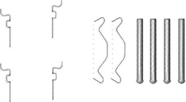 Mintex MBA1683 - Set accesorii, placute frana allinparts.ro
