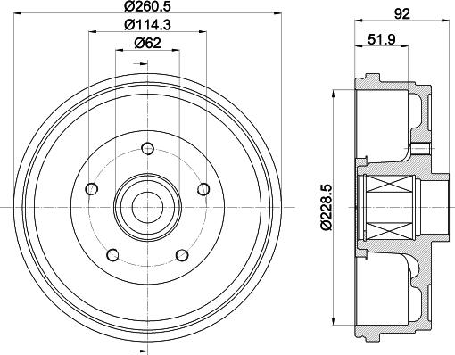 Mintex MBD426 - Tambur frana - allinparts.ro
