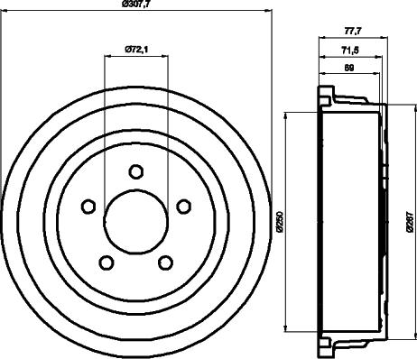 Mintex MBD185 - Tambur frana - allinparts.ro