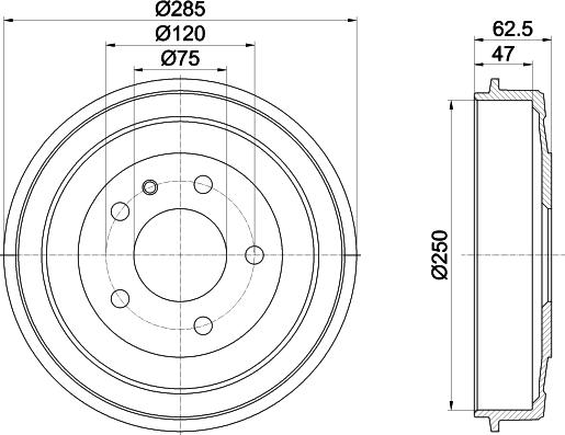 Mintex MBD123 - Tambur frana - allinparts.ro