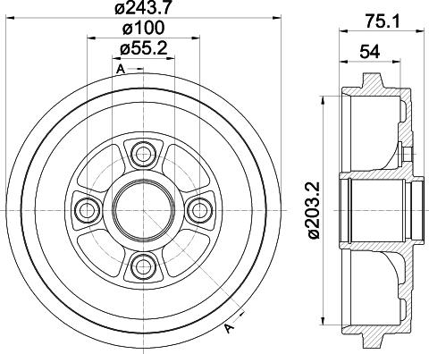 Mintex MBD386 - Tambur frana - allinparts.ro