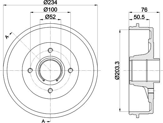 Mintex MBD261 - Tambur frana - allinparts.ro
