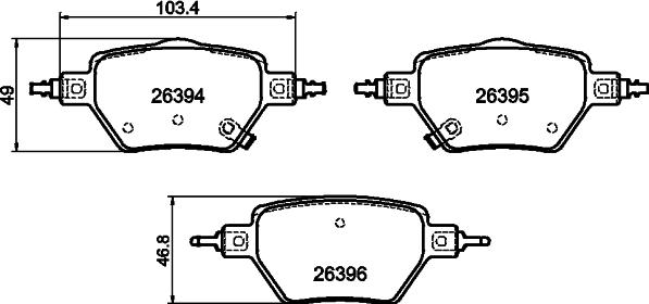 Mintex MDB4432 - Set placute frana,frana disc - allinparts.ro
