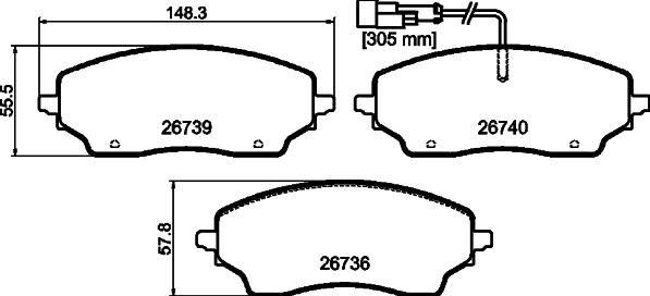 Mintex MDB4267 - Set placute frana,frana disc allinparts.ro