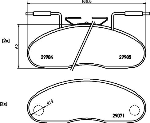 Mintex MDB1490 - Set placute frana,frana disc allinparts.ro
