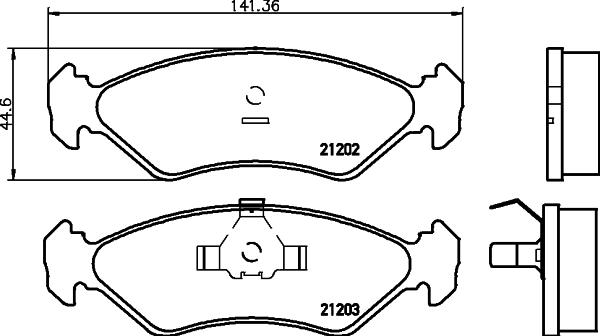 Mintex MDB1404 - Set placute frana,frana disc - allinparts.ro