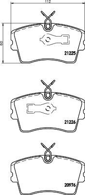 Mintex MDB1412 - Set placute frana,frana disc allinparts.ro