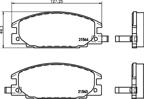Mintex MDB1421 - Set placute frana,frana disc allinparts.ro