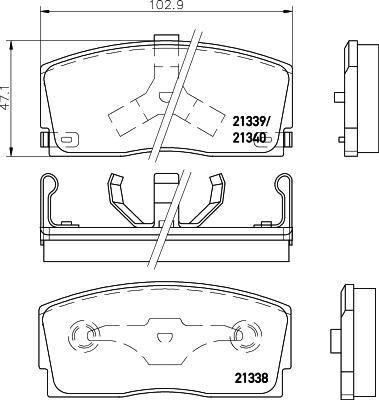 Mintex MDB1427 - Set placute frana,frana disc allinparts.ro