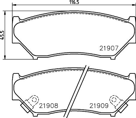 Mintex MDB1690 - Set placute frana,frana disc allinparts.ro