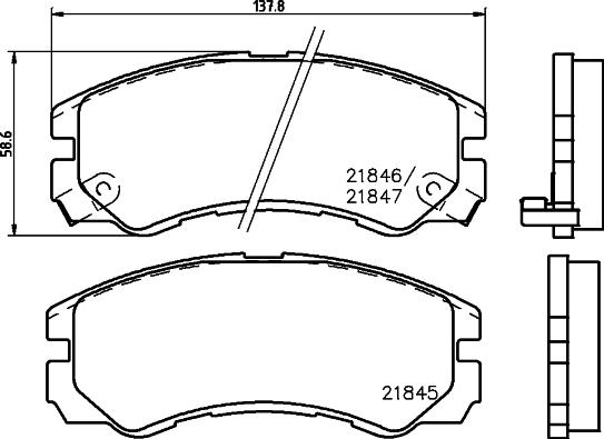 Mintex MDB1685 - Set placute frana,frana disc allinparts.ro