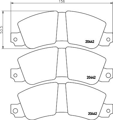 Mintex MDB1111 - Set placute frana,frana disc allinparts.ro