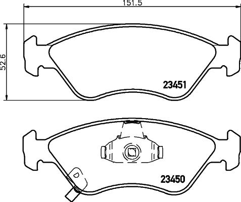 Mintex MDB1898 - Set placute frana,frana disc allinparts.ro