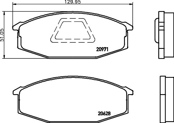 ADVICS A1N015Y - Set placute frana,frana disc - allinparts.ro