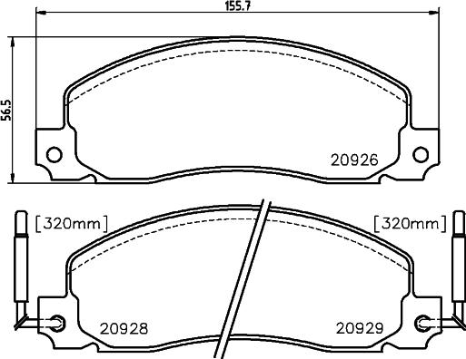 Mintex MDB1333 - Set placute frana,frana disc allinparts.ro