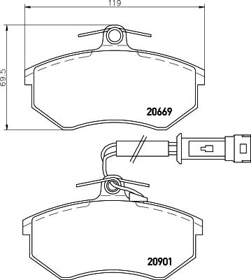 Mintex MDB1293 - Set placute frana,frana disc allinparts.ro