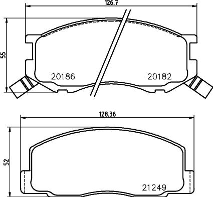 Mintex MDB1297 - Set placute frana,frana disc - allinparts.ro