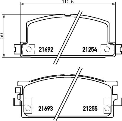 Mintex MDB1255 - Set placute frana,frana disc allinparts.ro
