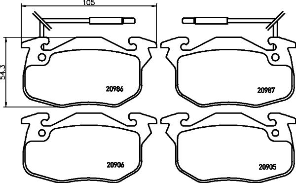 Mintex MDB1291 - Set placute frana,frana disc - allinparts.ro