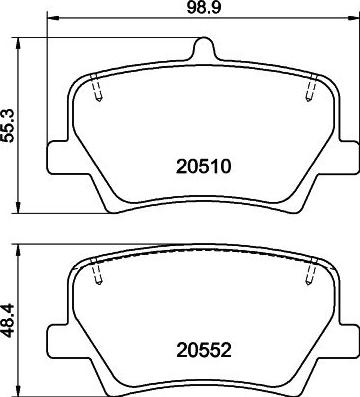 Mintex MDB84166 - Set placute frana,frana disc - allinparts.ro