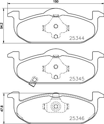 Mintex MDB84205 - Set placute frana,frana disc allinparts.ro