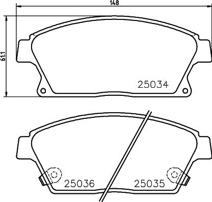Mintex MDB83089 - Set placute frana,frana disc allinparts.ro