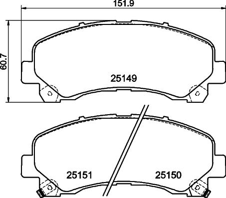 Mintex MDB83185 - Set placute frana,frana disc allinparts.ro
