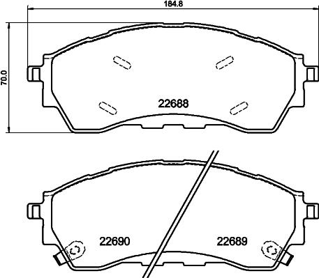 Mintex MDB3454 - Set placute frana,frana disc - allinparts.ro