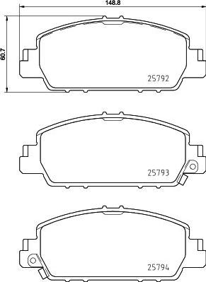 Mintex MDB3431 - Set placute frana,frana disc - allinparts.ro