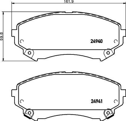 Mintex MDB3080 - Set placute frana,frana disc allinparts.ro