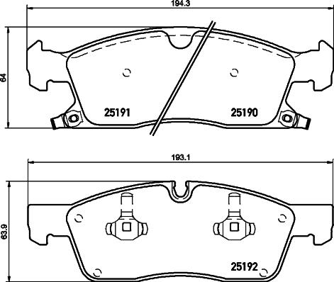 Mintex MDB3154 - Set placute frana,frana disc allinparts.ro
