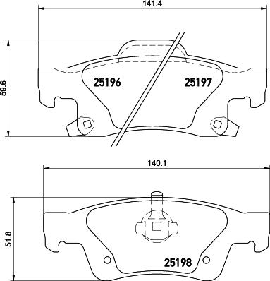 Mintex MDB3165 - Set placute frana,frana disc allinparts.ro