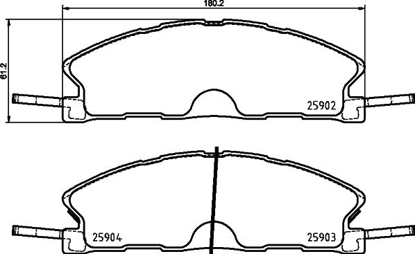 Mintex MDB3857 - Set placute frana,frana disc - allinparts.ro