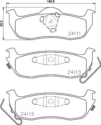 Mintex MDB3822 - Set placute frana,frana disc - allinparts.ro