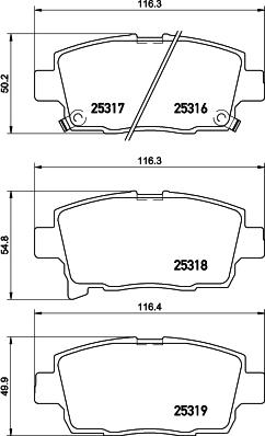 Mintex MDB3236 - Set placute frana,frana disc - allinparts.ro