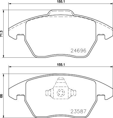 AB-PARTS ABP8146 - Set placute frana,frana disc allinparts.ro