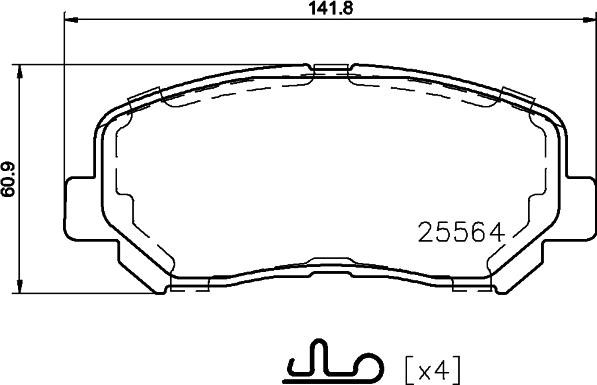 Mintex MDB3788 - Set placute frana,frana disc allinparts.ro