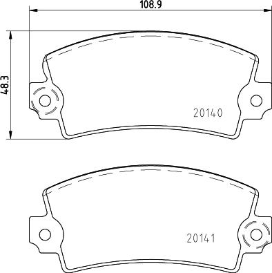 Mintex MDB2425 - Set placute frana,frana disc allinparts.ro
