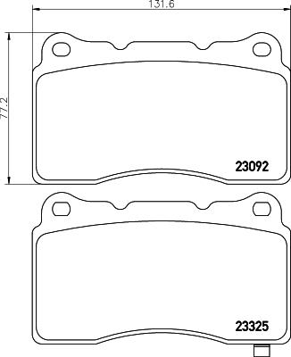 Mintex MDB2592 - Set placute frana,frana disc allinparts.ro