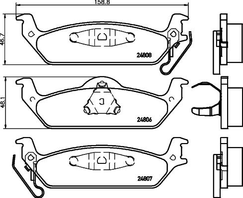 Mintex MDB2549 - Set placute frana,frana disc allinparts.ro